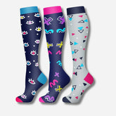 ErgiloJoy - 3-pack kuvioituja tukisukkia